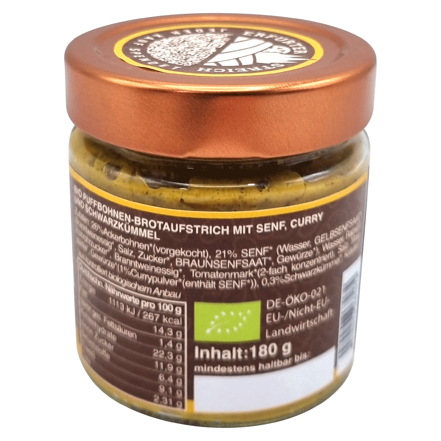 Bio Brotaufstrich Senf-Curry